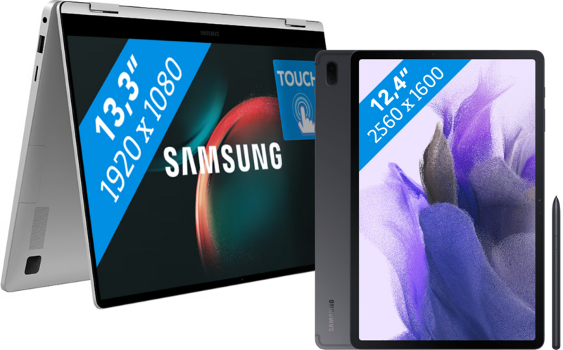 Aanbieding Samsung Galaxy Book3 360 NP730QFG-KB1NL + Galaxy Tab S7 FE - 6095614097038 - Samsung