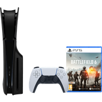 Koop PlayStation 5 Slim Disc Edition + Battlefield 6 + Covers Zwart - 6151128594514