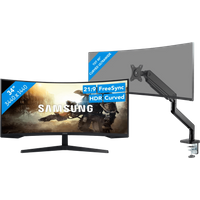 Koop Samsung Odyssey G5 LC34G55TWWPXEN Curved + BlueBuilt Monitorarm voor 1 Ultrawide Monitor - 6151138759705