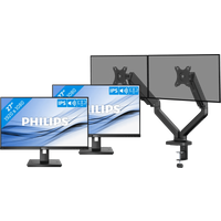 Koop Philips 272B1G/00 Duo Pack + BlueBuilt Monitorarm Mechanische Veer voor 2 Monitoren - 6151138840809