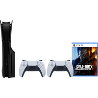 Koop PlayStation 5 Slim Disc Edition + Black Ops 7 + Covers Zwart + Extra Controller Wit - 6151128619644