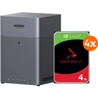 Koop UGREEN NASync DH4300 Plus + Seagate Ironwolf 4TB 4-Pack - 6151143643662