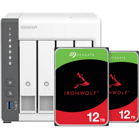Koop QNAP TS-433-4G + Seagate Ironwolf 12TB Duo Pack - 6151151423447