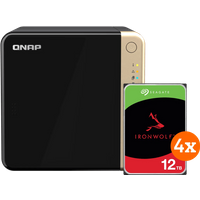 Koop QNAP TS-464-8G + Seagate Ironwolf 12TB 4-Pack - 6151151073024