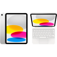 Koop Apple iPad (2025) 11 inch 256GB Wifi Zilver + Apple Magic Keyboard Folio QWERTY Wit - 6151122021085