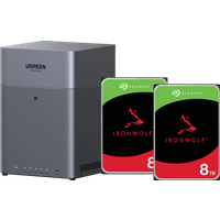 Koop UGREEN NASync DH4300 Plus + Seagate Ironwolf 8TB Duo Pack - 6151143671672