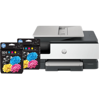 Koop HP OfficeJet Pro 8124e + 2 zwarte + 2 kleuren cartridges - 6151118082090
