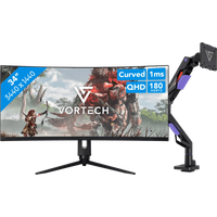 Koop Vortech Pro 34 inch Quad HD Curved + Vortech Monitorarm met Gasveer - 6151141749786