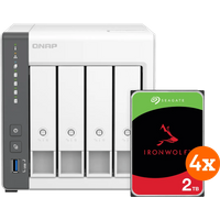 Koop QNAP TS-433-4G + Seagate Ironwolf 2TB 4-Pack - 6151151433491