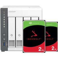Koop QNAP TS-433-4G + Seagate Ironwolf 2TB Duo Pack - 6151151372325