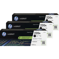 Koop HP 220A LaserJet Toner Zwart (3 stuks) - 6151126361392