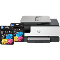 Koop HP OfficeJet Pro 8124e + 2 zwarte + 2 kleuren cartridges - 6151118082090